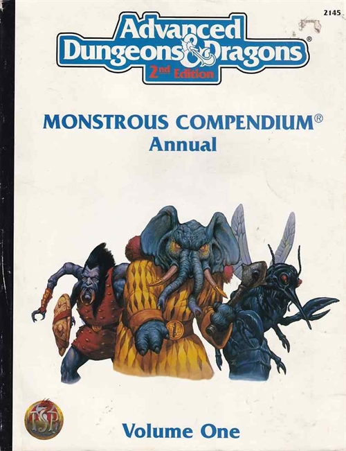 AD & D 2nd Edition - Monstrous Compendium Annual - Volume One (B Grade) (Genbrug)